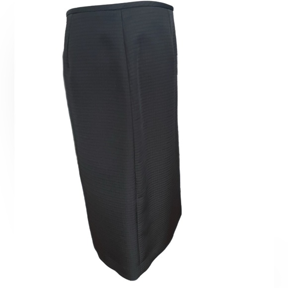 Liz Claiborne Black Skirt Size 8 Business Zipper Straight Mid Length - Picture 2 of 4